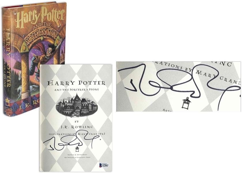 J.K. Rowling Signed First U.S. Edition of ''Harry Potter and the Sorcerer's Stone'' -- Signature Certified by Beckett